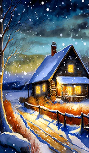 [LINE着せ替え] 優美な冬の風景の着せかえ(Winter-352)の画像1