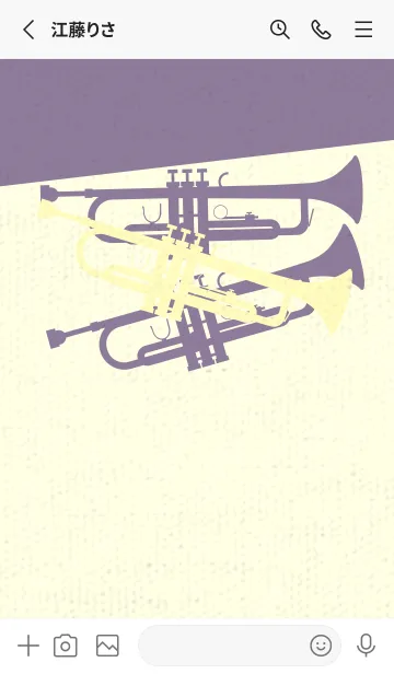 [LINE着せ替え] Trumpet CLR ライトレモンの画像2