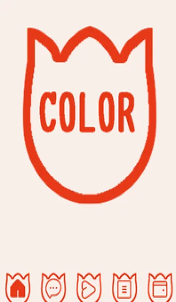 [LINE着せ替え] red color R42の画像1