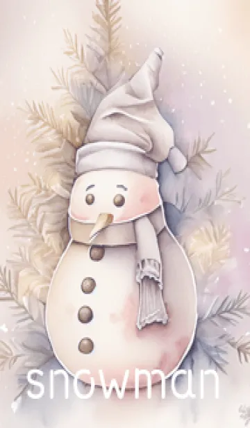 [LINE着せ替え] violet♡snowman04_1の画像1