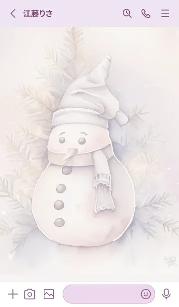 [LINE着せ替え] violet♡snowman04_1の画像2