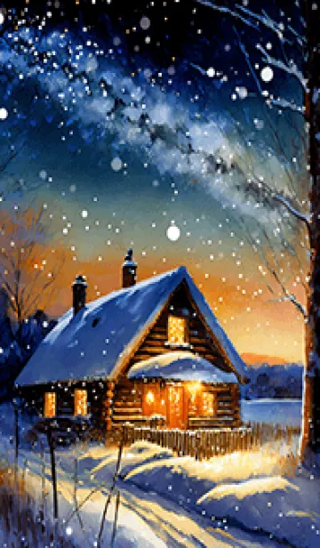 [LINE着せ替え] 優美な冬の風景の着せかえ(Winter-355)の画像1