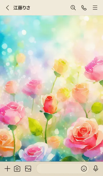 [LINE着せ替え] 薔薇(バラ)の花の着せかえ(R403)の画像2