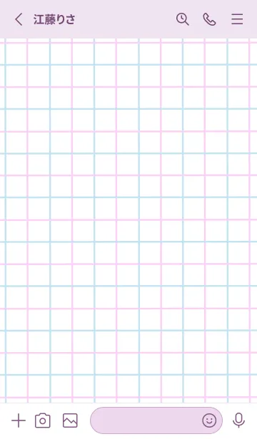 [LINE着せ替え] 2色方眼紙/ピンク&ブルー/ライトパープルの画像2