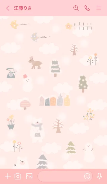 [LINE着せ替え] babypink☆スノーマン北欧風08_1の画像2