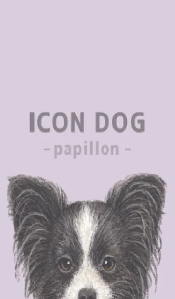 [LINE着せ替え] ICON DOG - パピヨン - PASTEL PL/05の画像1