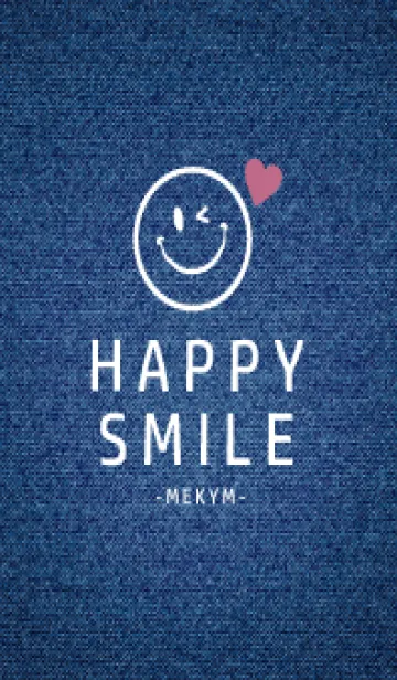 [LINE着せ替え] HAPPY SMILE DENIM HEART - MEKYM 22の画像1