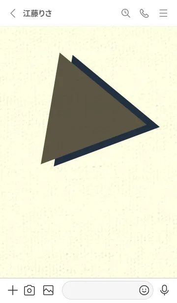 [LINE着せ替え] 三角型の着せかえ タウニーオリーブの画像2