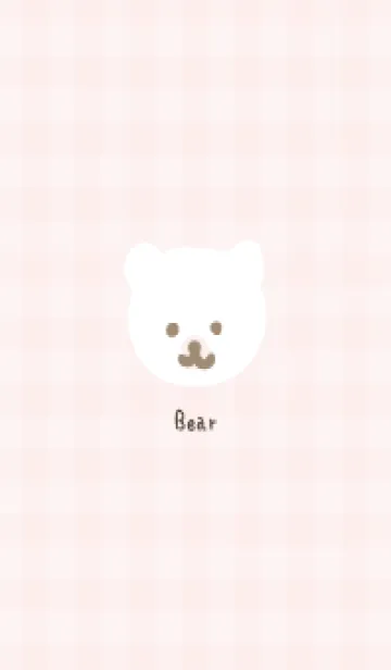 [LINE着せ替え] くま チェック柄10の画像1