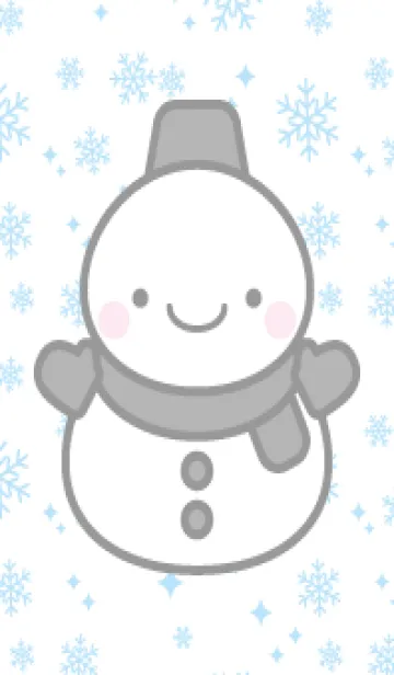 [LINE着せ替え] 黒色雪だるま（スノーマン）の着せかえの画像1