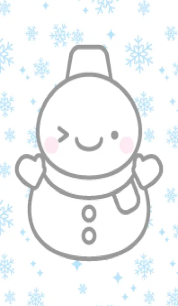 白色雪だるま（スノーマン）の着せかえの着せ替えメイン画像