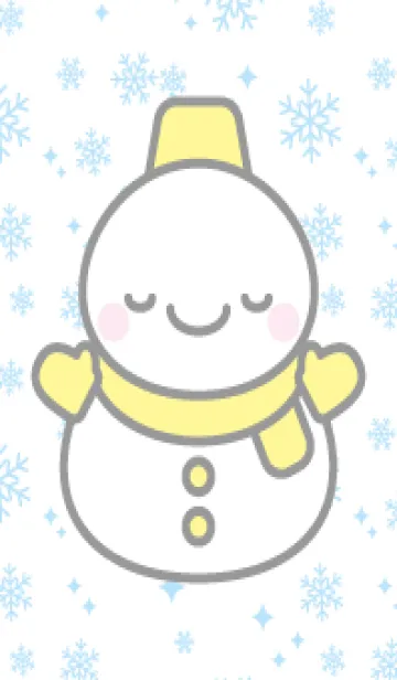 [LINE着せ替え] 黄色雪だるま（スノーマン）の着せかえの画像1