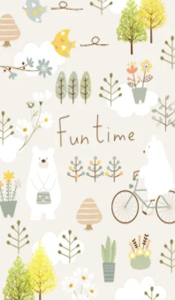 [LINE着せ替え] beige♡楽しい時間05_1の画像1