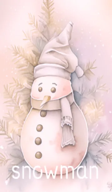 [LINE着せ替え] pinkpurple♡snowman11_1の画像1