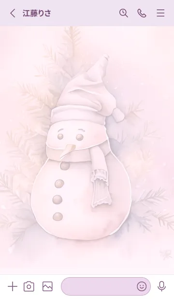 [LINE着せ替え] pinkpurple♡snowman11_1の画像2