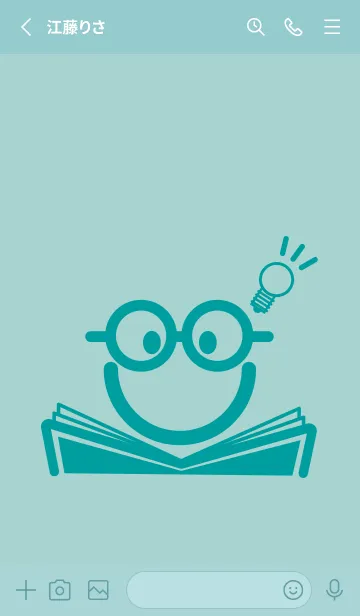 [LINE着せ替え] スマイル＆スタディ ペールアクアの画像2