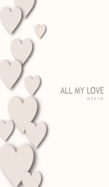 [LINE着せ替え] ALL MY LOVE-BEIGE HEART 15の画像1