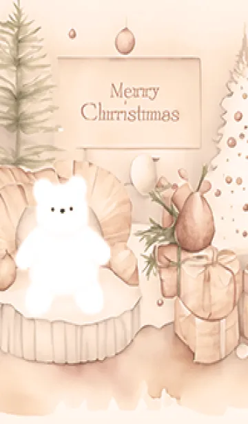 [LINE着せ替え] orange☆クマのクリスマス13_1の画像1