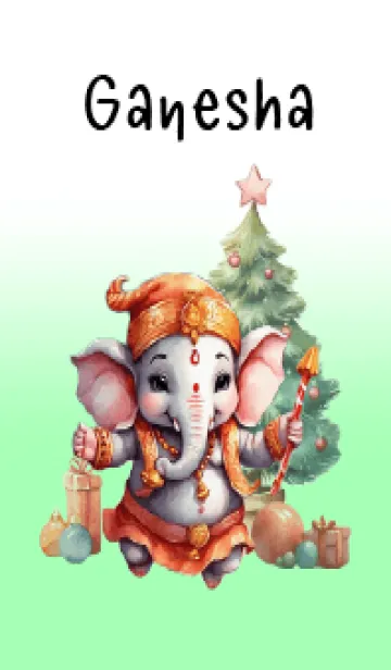 [LINE着せ替え] Love Ganesha in Christmas Theme (JP)の画像1
