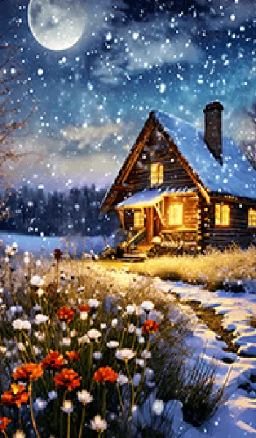 [LINE着せ替え] 優美な冬の風景の着せかえ(Winter-388)の画像1