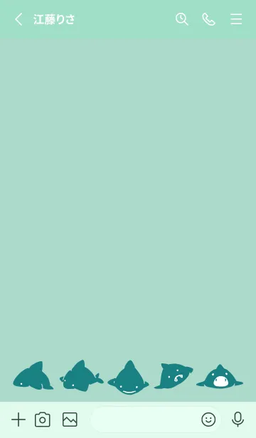 [LINE着せ替え] ミントグリーン : シンプルさめの画像2