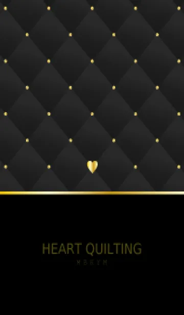 [LINE着せ替え] HEART QUILTING - GRAY BLACK 13の画像1