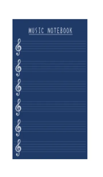 [LINE着せ替え] 音楽カラーノート/ネイビーブルー/ホワイトの画像1