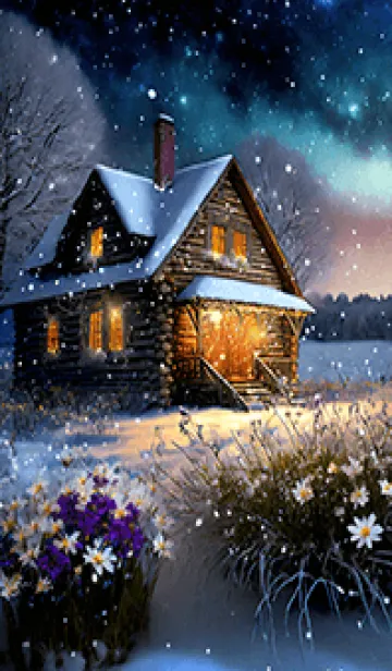 [LINE着せ替え] 優美な冬の風景の着せかえ(Winter-384)の画像1