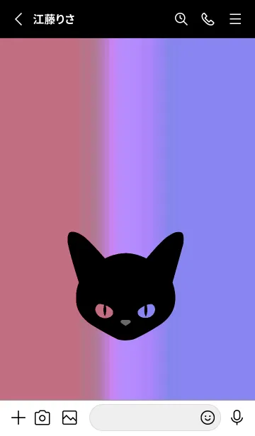 [LINE着せ替え] ブラック キャット 227の画像2