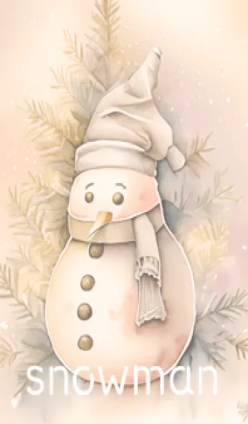 [LINE着せ替え] orange♡snowman13_1の画像1