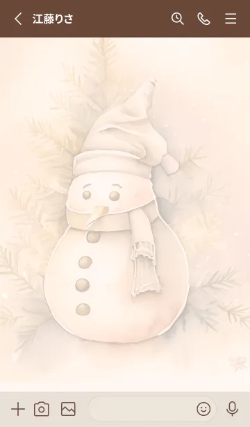 [LINE着せ替え] orange♡snowman13_1の画像2