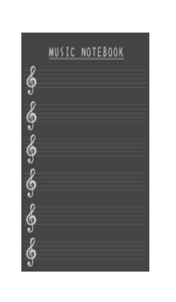 [LINE着せ替え] 音楽カラーノート/ブラック/ホワイトの画像1