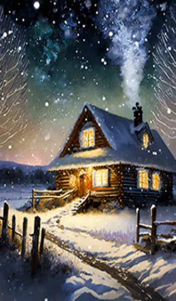 [LINE着せ替え] 優美な冬の風景の着せかえ(Winter-380)の画像1