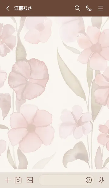 [LINE着せ替え] brown♡シックな花02_1の画像2