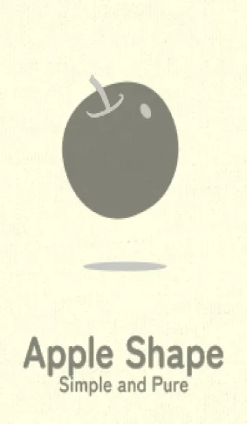 [LINE着せ替え] りんご型のきせかえ パールグレイの画像1