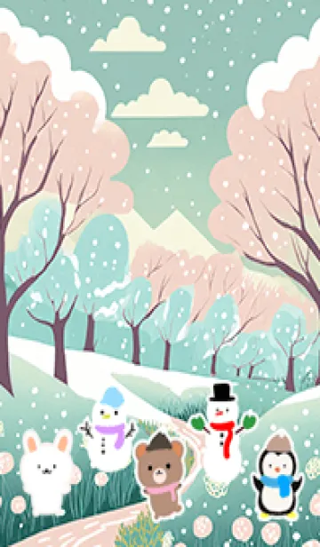 可愛い北欧風着せかえ(Winter-461)の着せ替えメイン画像