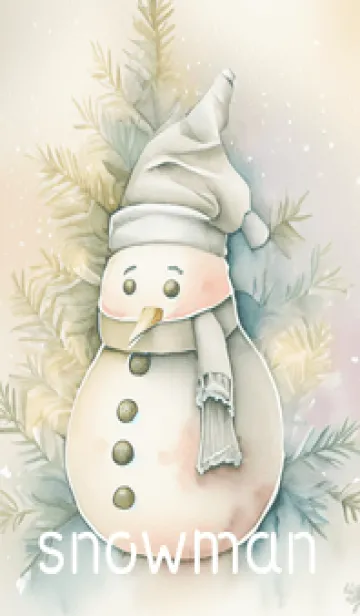 [LINE着せ替え] bluegreen♡snowman06_1の画像1