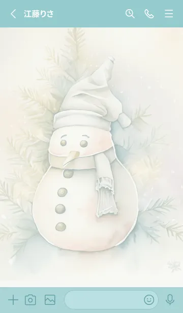 [LINE着せ替え] bluegreen♡snowman06_1の画像2