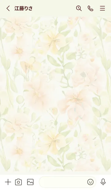 [LINE着せ替え] green♡おしゃれな花04_1の画像2