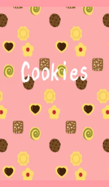 [LINE着せ替え] いろんなクッキー 薄いピンクの画像1