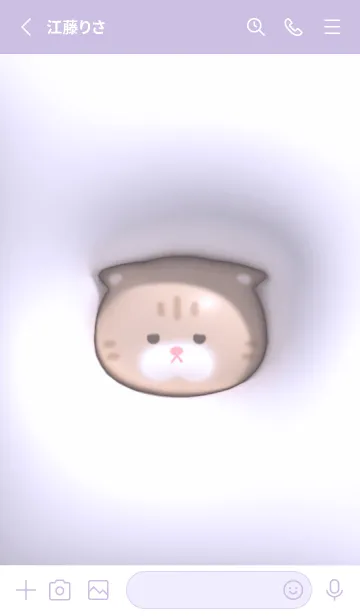 [LINE着せ替え] purple♡ぷっくりブサカワ猫12_1の画像2