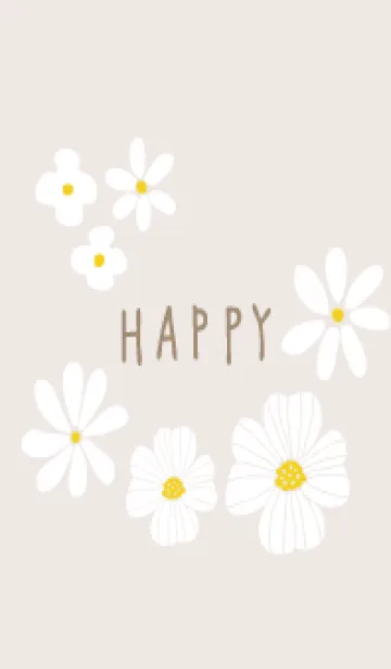 [LINE着せ替え] かわいい白いお花6の画像1