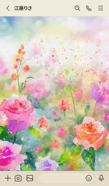 [LINE着せ替え] 薔薇(バラ)の花の着せかえ(R455)の画像2