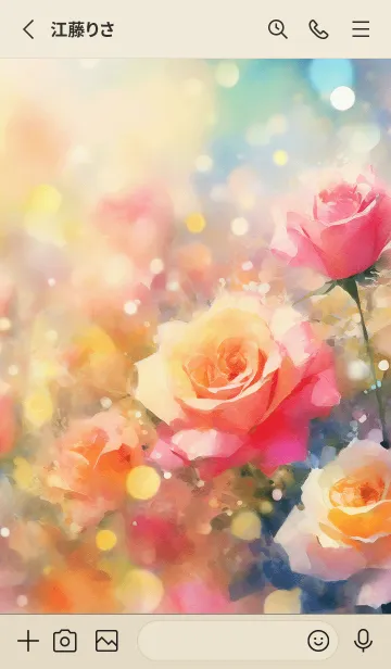 [LINE着せ替え] 薔薇(バラ)の花の着せかえ(R458)の画像2