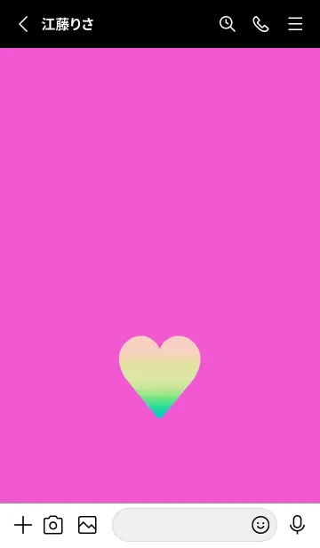 [LINE着せ替え] グラデーション ハート 50の画像2