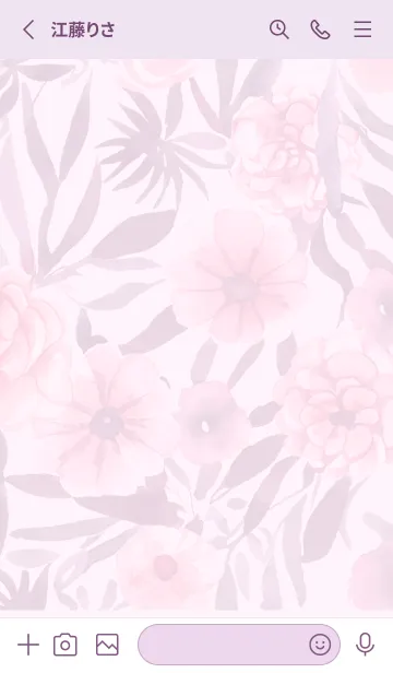 [LINE着せ替え] pinkpurple♡スタイリッシュフラワー01_1の画像2