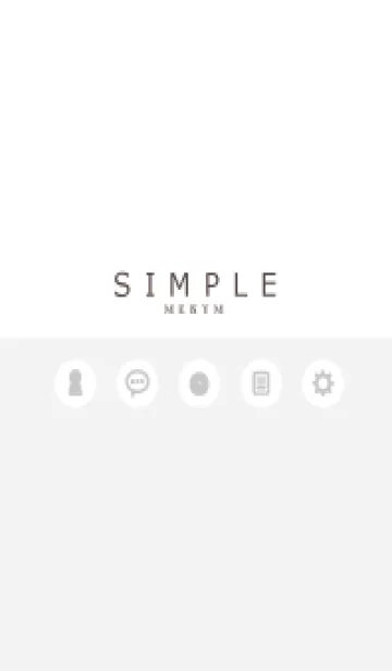 [LINE着せ替え] SIMPLE-ICON WHITE 12の画像1