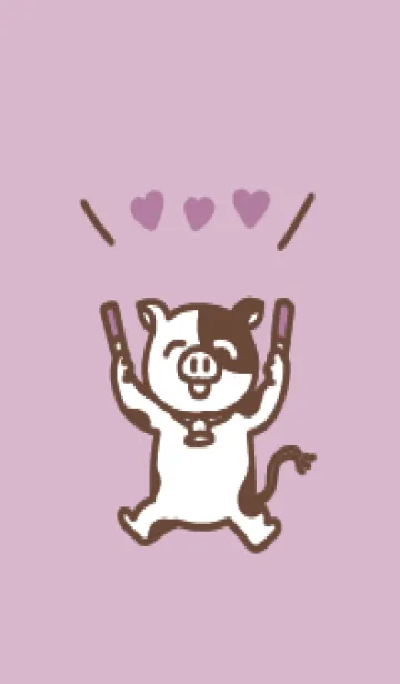 [LINE着せ替え] 推し色うし(pink)の画像1