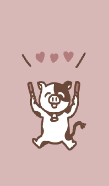 [LINE着せ替え] 推し色うし(red)の画像1