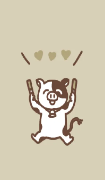 [LINE着せ替え] 推し色うし(yellow)の画像1